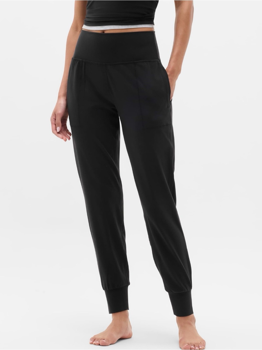 Athleta Salutation High-Waist Black Jogger Pants for Women